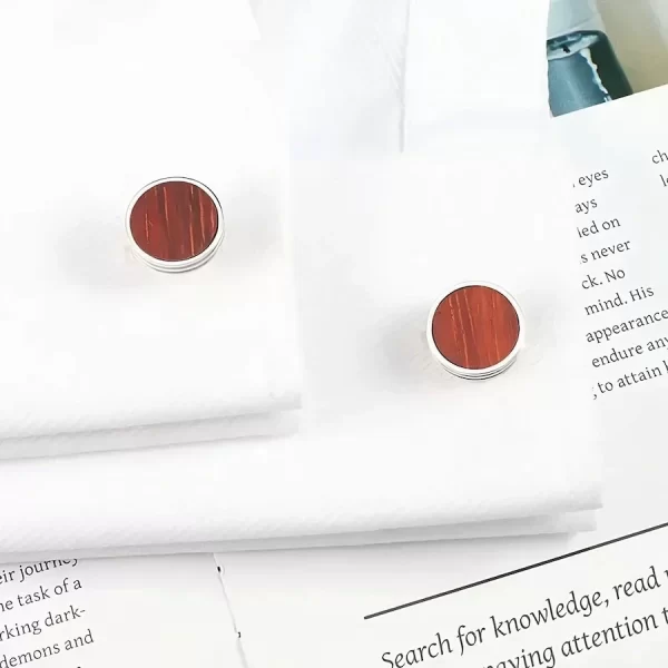10 Boutons De Manchette En Métal Pour Homme - Forme Ronde Et Classique